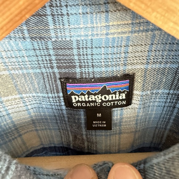 Patagonia Conversion Fjord Flannel Shirt Mens M Blue Cotton Outdoors Casual - Picture 7 of 9